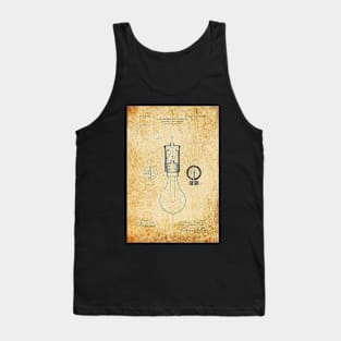 Vintage Light Bulb Patent Tank Top